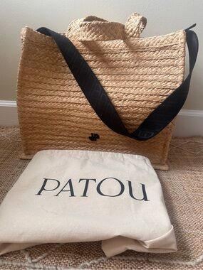 Patou JP Large Raffia Tote NWT Dustbag